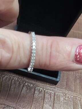 Sterling Silver  Eternity Band -